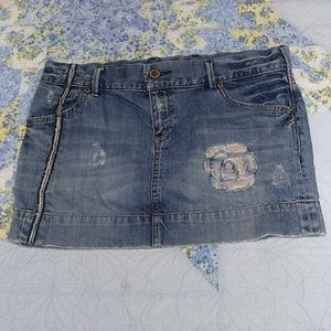Old Navy Distressed Jean Skirt